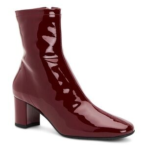 NIB Aquatalia Burgundy Britney Weatherproof Patent Leather Boot Sz 8
